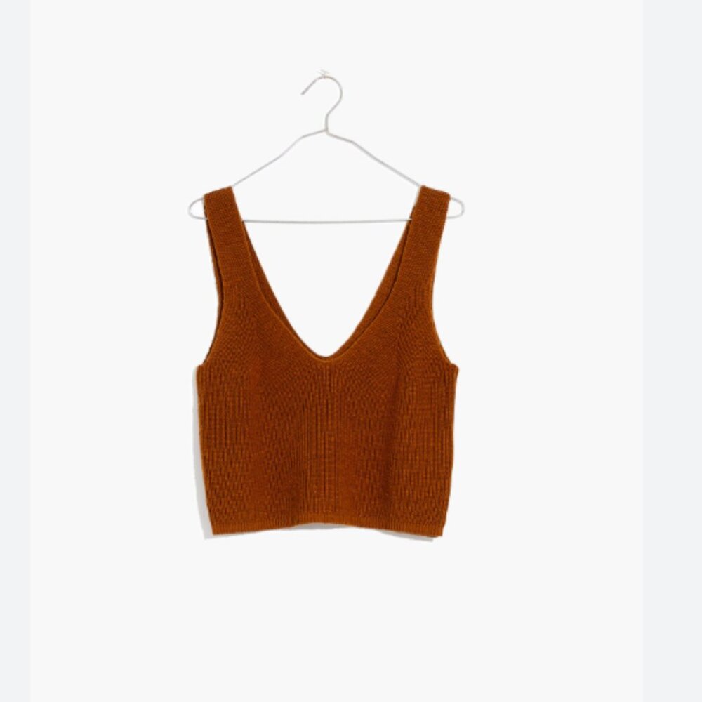 Rust Knit Sleeveless Top